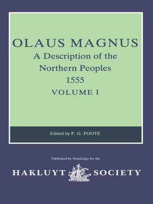 cover image of Olaus Magnus, a Description of the Northern Peoples, 1555